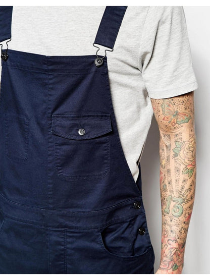 Men's Denim Overalls - Pocket Detail 500005