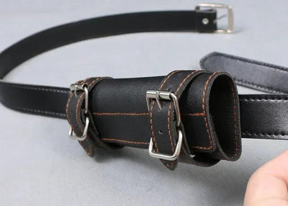 Samurai Sword Belt Holder – Japanese Katana Waist Holster for Anime Cosplay, Medieval Costume Prop, Real-Size Sabre Sleeve Carrier for Adults, Black & White
