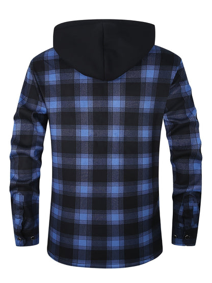 Men's Versatile Plaid Pullover Coat