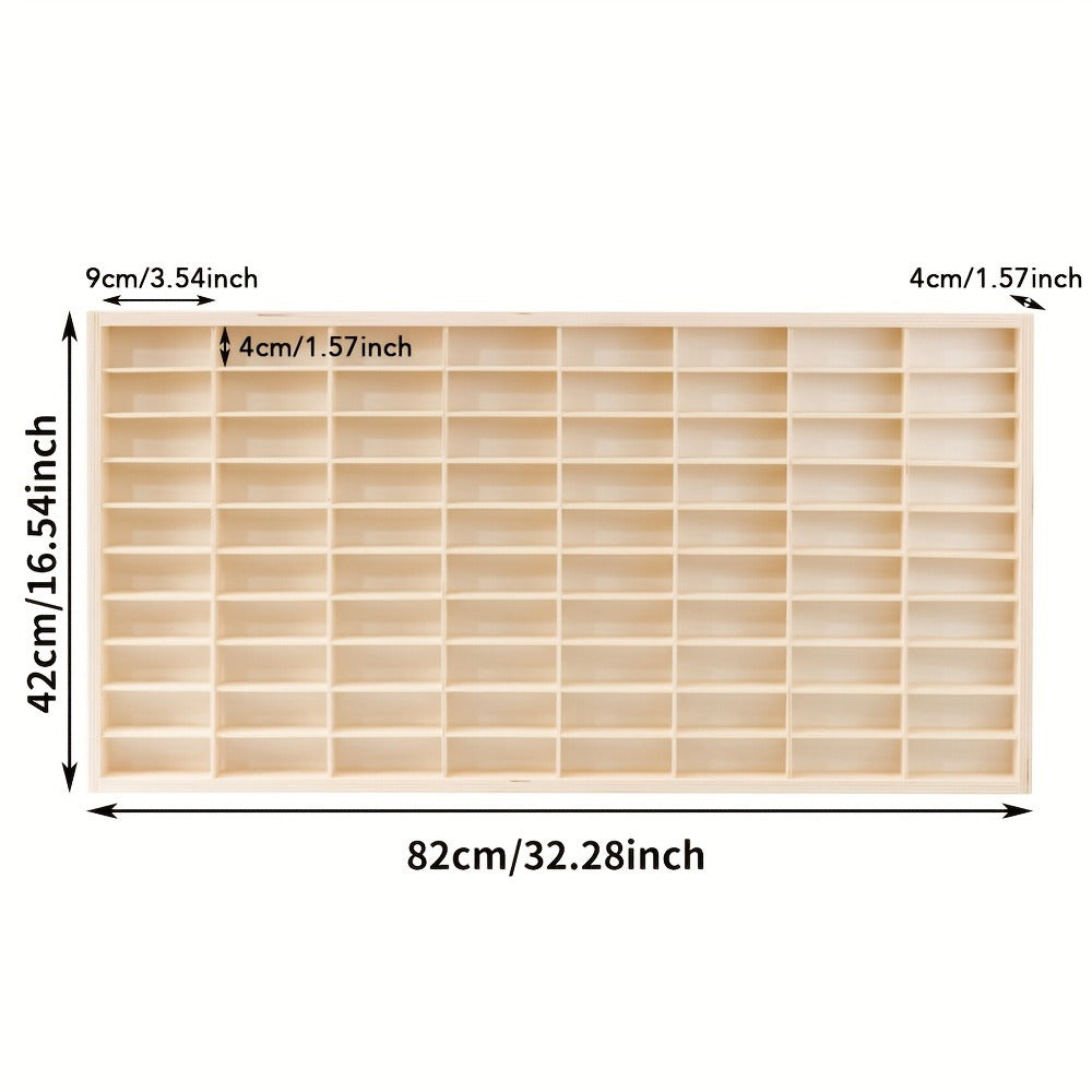 1:64 Scale Solid Wood Diecast Car Display Case, Model Car Storage Organizer detail image