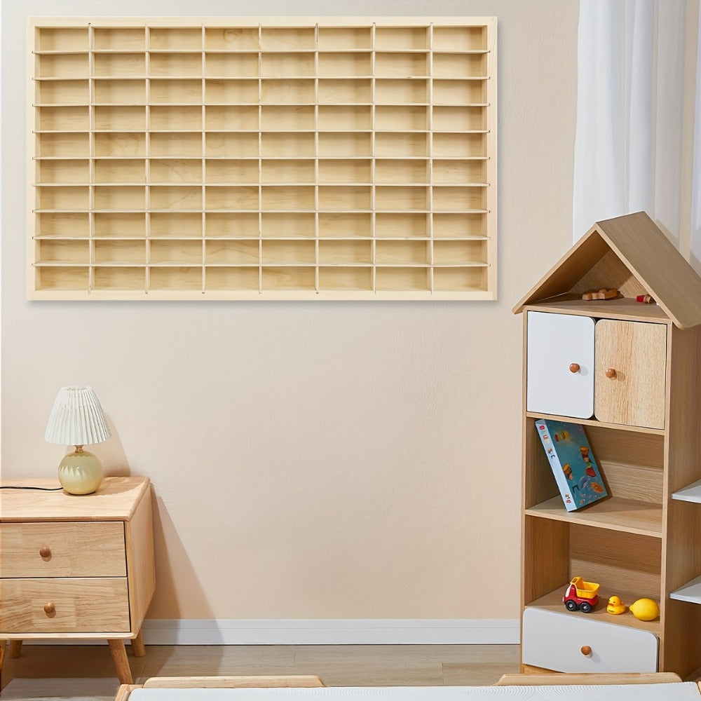 1:64 Scale Solid Wood Diecast Car Display Case, Model Car Storage Organizer detail image - detail view 5