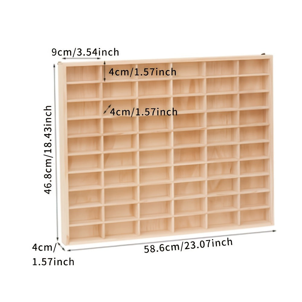 1:64 Scale Solid Wood Diecast Car Display Case, Model Car Storage Organizer detail image - detail view 6