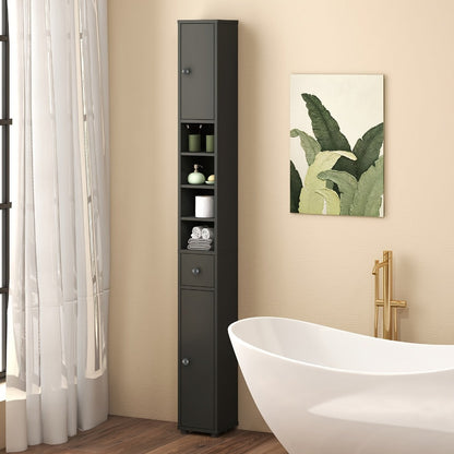 1-Drawer Freestanding Bathroom Storage Cabinet with Adjustable Shelves detail image - detail view 3