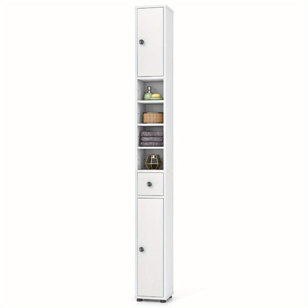 1-Drawer Freestanding Bathroom Storage Cabinet with Adjustable Shelves detail image - detail view 4