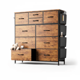 10 Drawers(Side Pockets) - Brown
