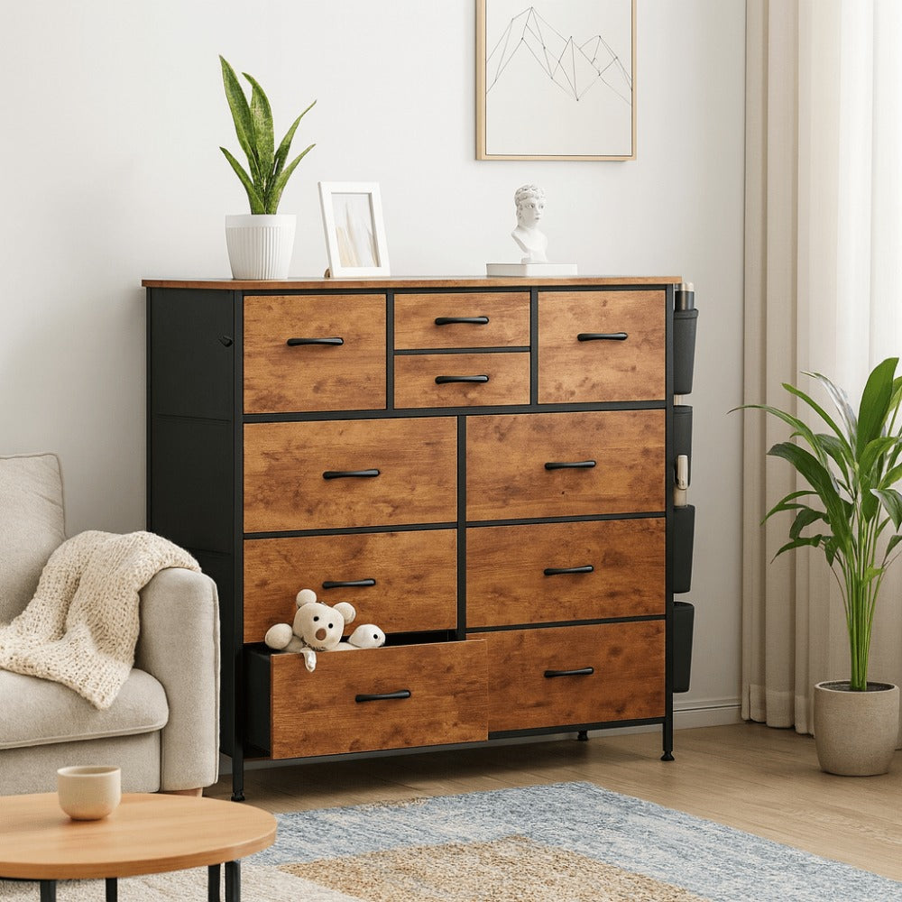 10-Drawer Fabric Dresser, Drawer Storage Cabinet for Bedroom detail image