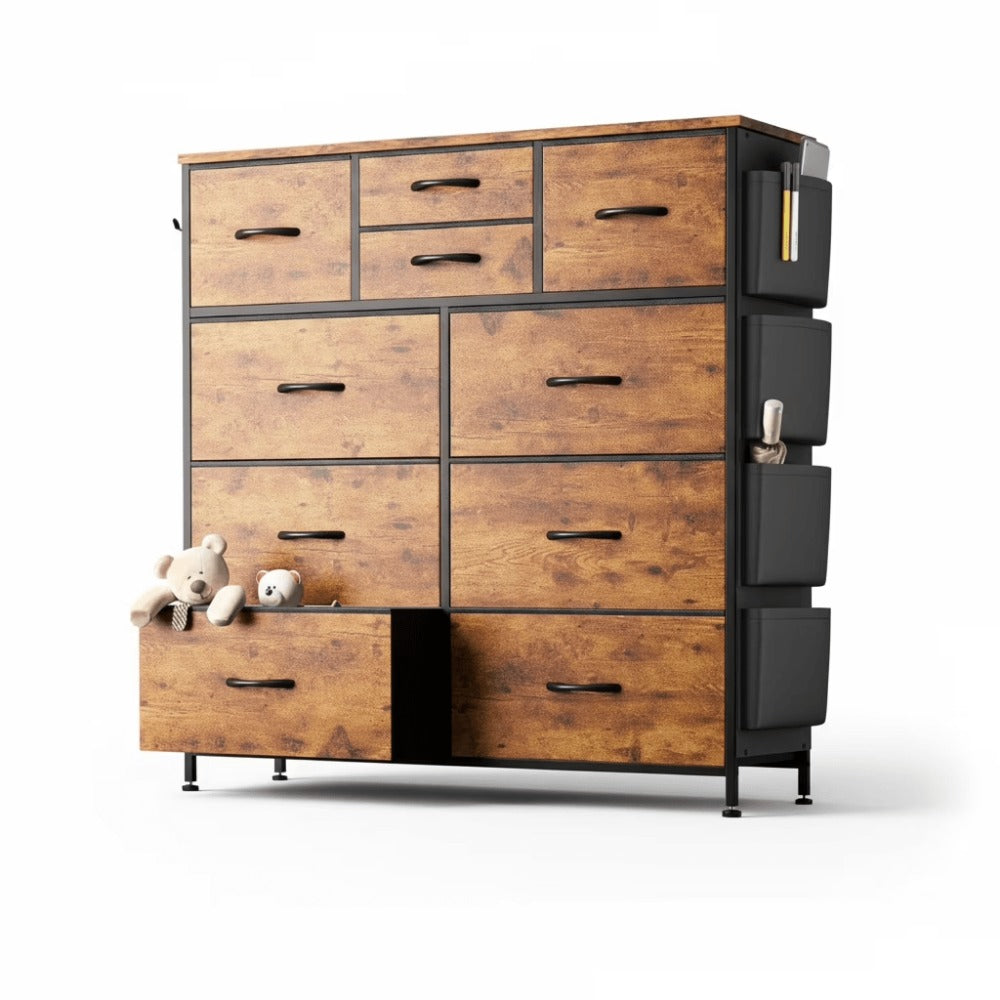 10-Drawer Fabric Dresser, Drawer Storage Cabinet for Bedroom detail image - detail view 5