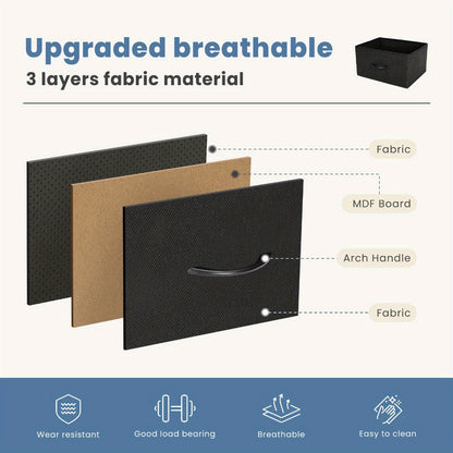 10-Drawer Fabric Storage Cabinet with Multiple Color Options detail image - detail view 10