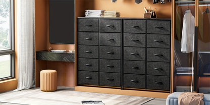 10-Drawer Fabric Storage Cabinet with Multiple Color Options detail image - detail view 17