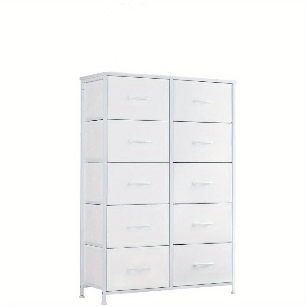 10-Drawer Fabric Storage Cabinet with Multiple Color Options detail image - detail view 5