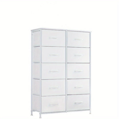 10-Drawer Fabric Storage Cabinet with Multiple Color Options detail image - detail view 5