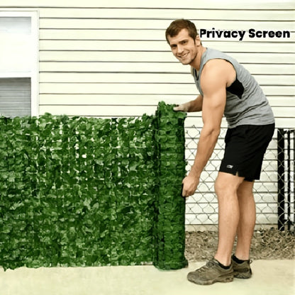 Artificial Greenery, Artificial Ivy Privacy Screen 10ft x 3.3ft Faux Greenery Fence Panel shown in the main product view