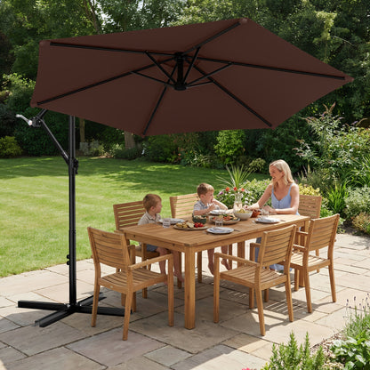 Cantilever Patio Umbrella shown in the Brown option