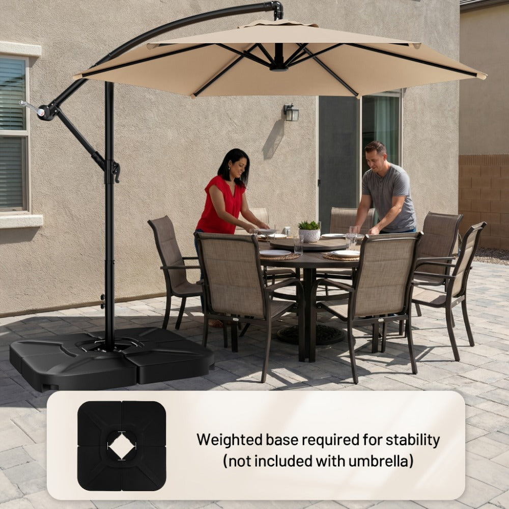10-Foot Cantilever Patio Umbrella with Multiple Color Options detail image