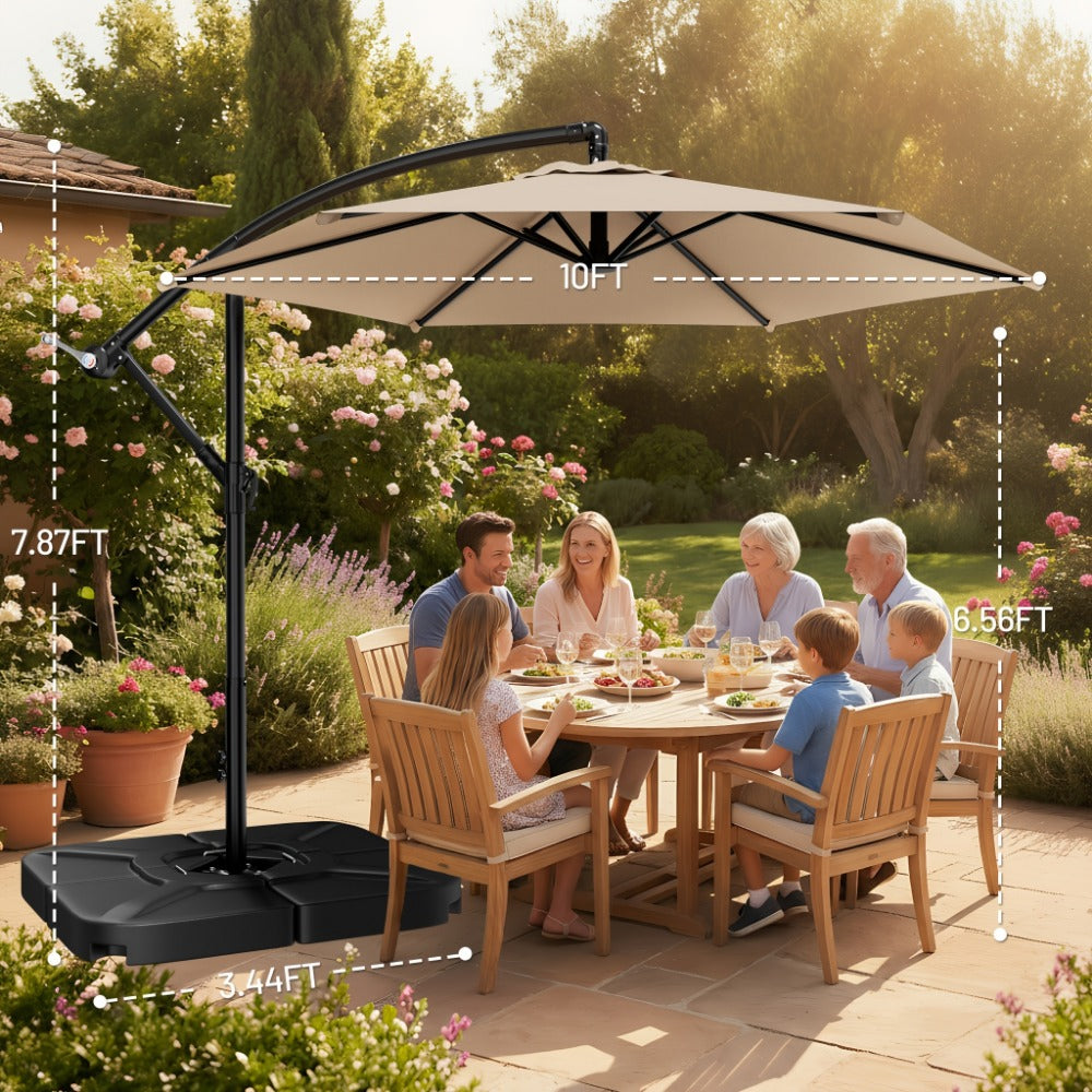 10-Foot Cantilever Patio Umbrella with Multiple Color Options detail image - detail view 4