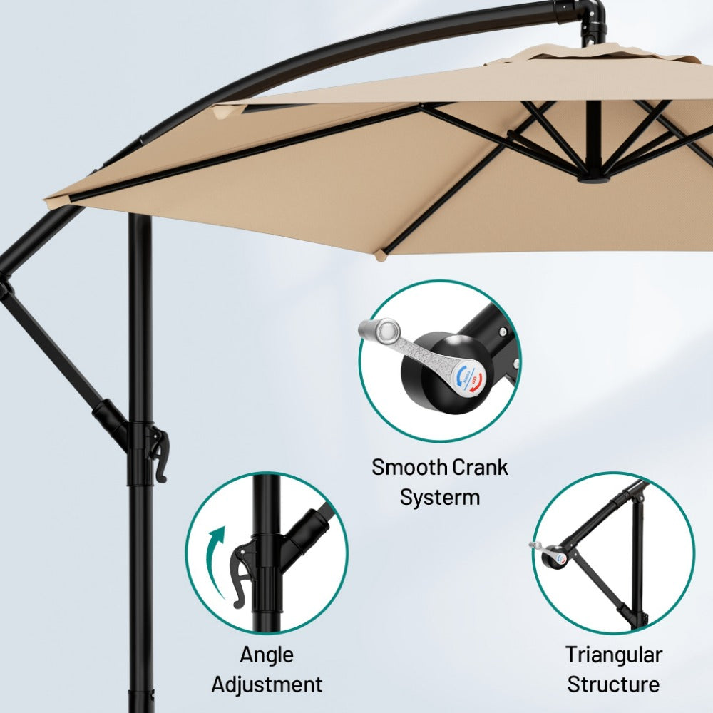 10-Foot Cantilever Patio Umbrella with Multiple Color Options detail image - detail view 6