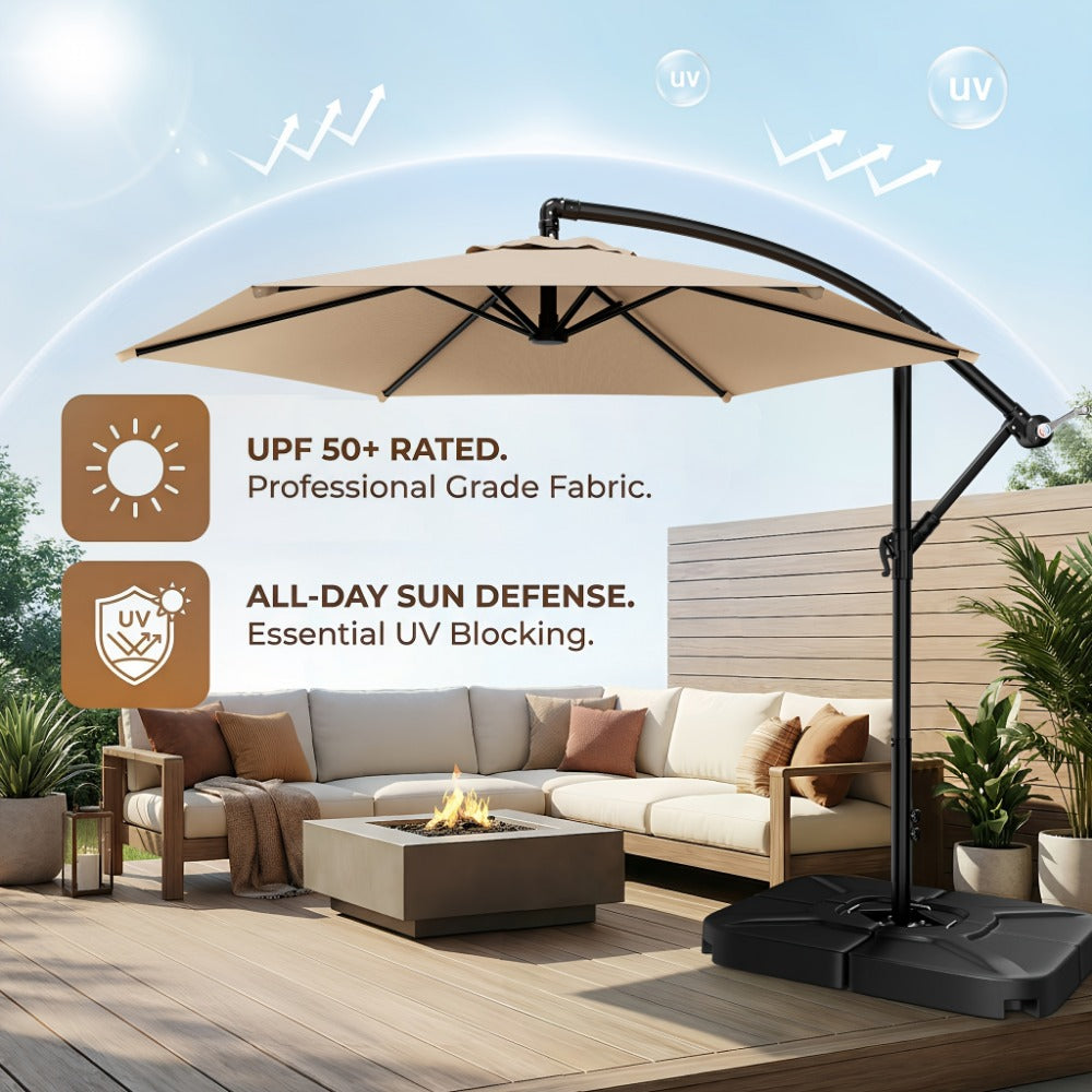 10-Foot Cantilever Patio Umbrella with Multiple Color Options detail image - detail view 8