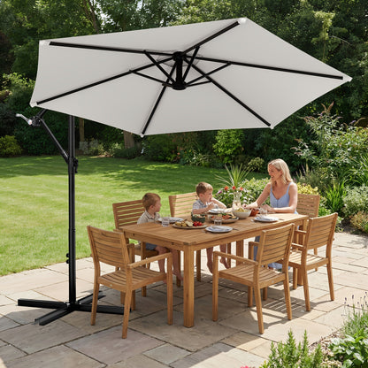 Cantilever Patio Umbrella shown in the Light Grey option