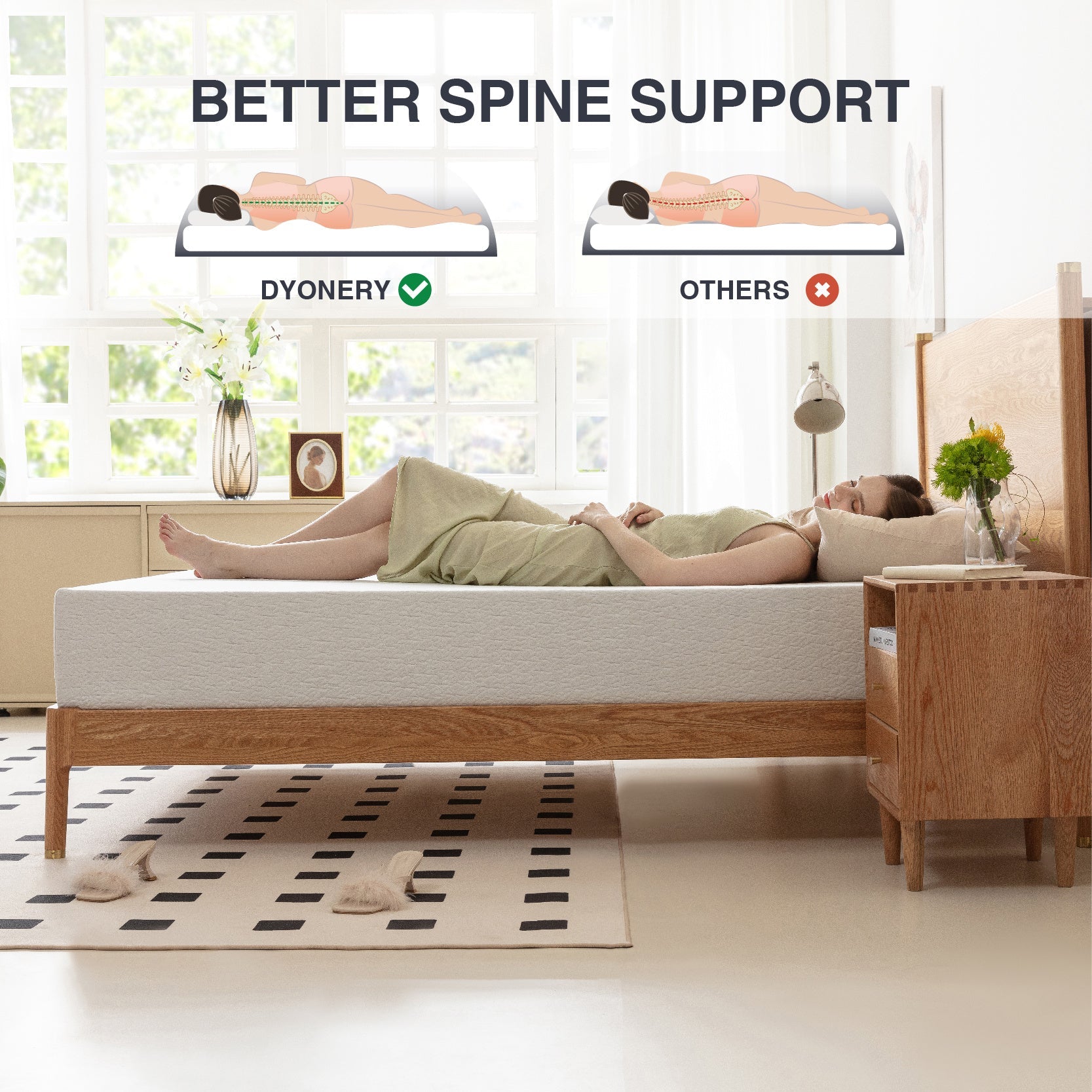 10-Inch Mattress with Memory Foam for Bedroom Comfort and Support detail image - detail view 20