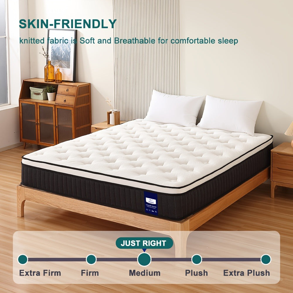 10-Inch Queen Mattress with Memory Foam, Medium-Firm Bed Mattress detail image - detail view 4