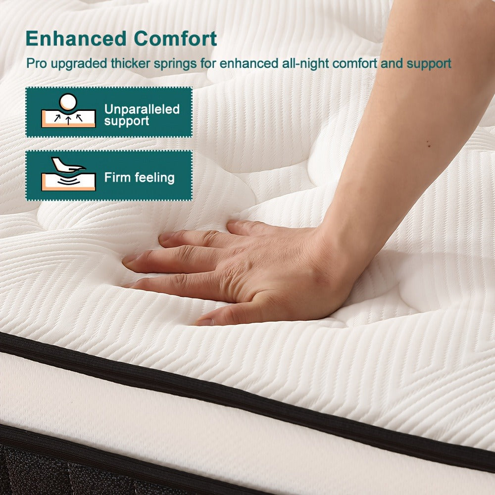10-Inch Queen Mattress with Memory Foam, Medium-Firm Bed Mattress detail image - detail view 6
