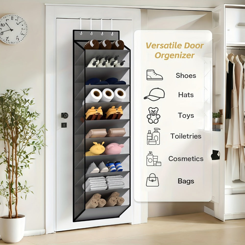 10-Tier Metal Shoe Organizer with Tool-Free Assembly for Organized Everyday Storage detail image - detail view 10