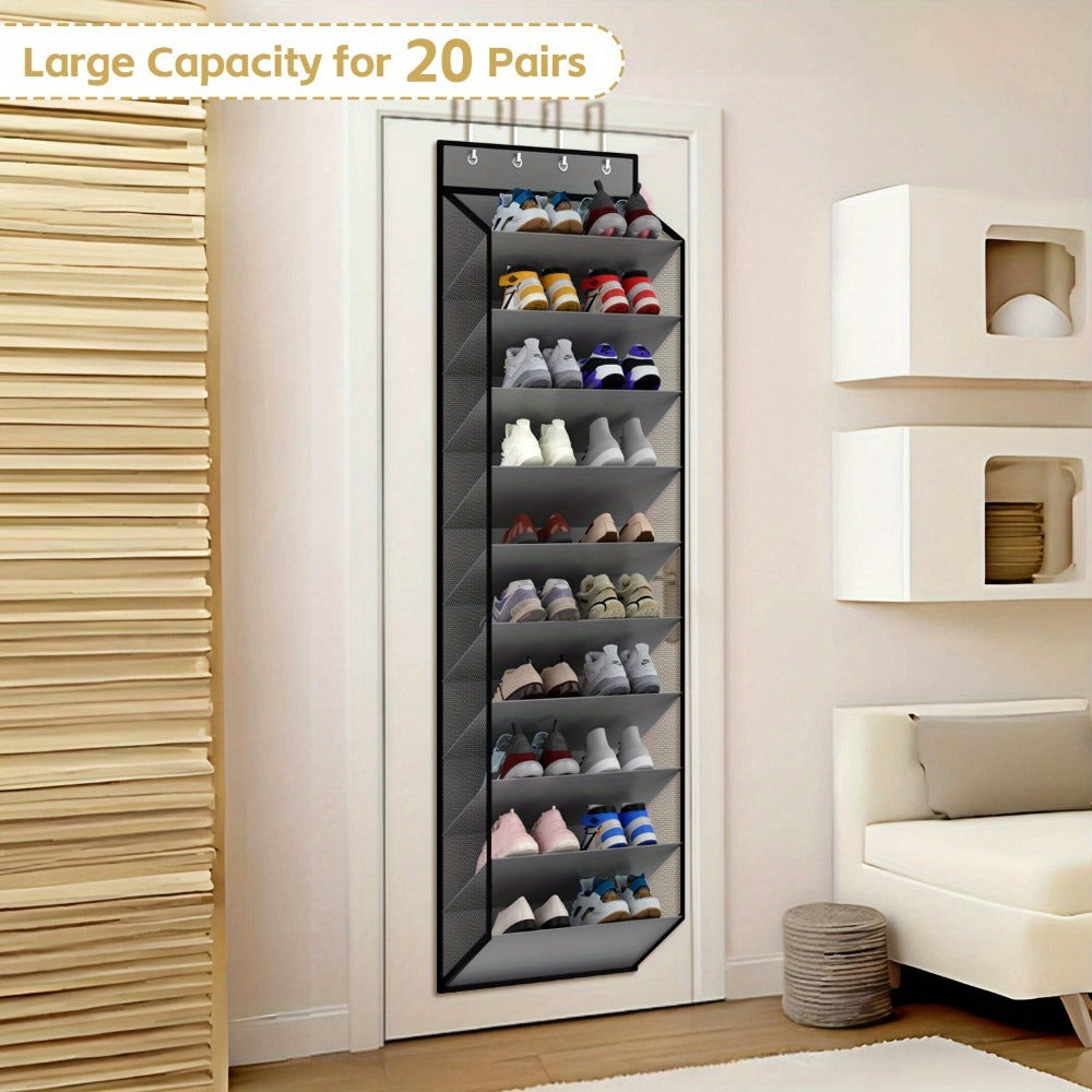 10-Tier Metal Shoe Organizer with Tool-Free Assembly for Organized Everyday Storage detail image - detail view 11