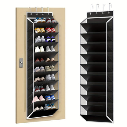 10-Tier Metal Shoe Organizer with Tool-Free Assembly for Organized Everyday Storage detail image - detail view 13