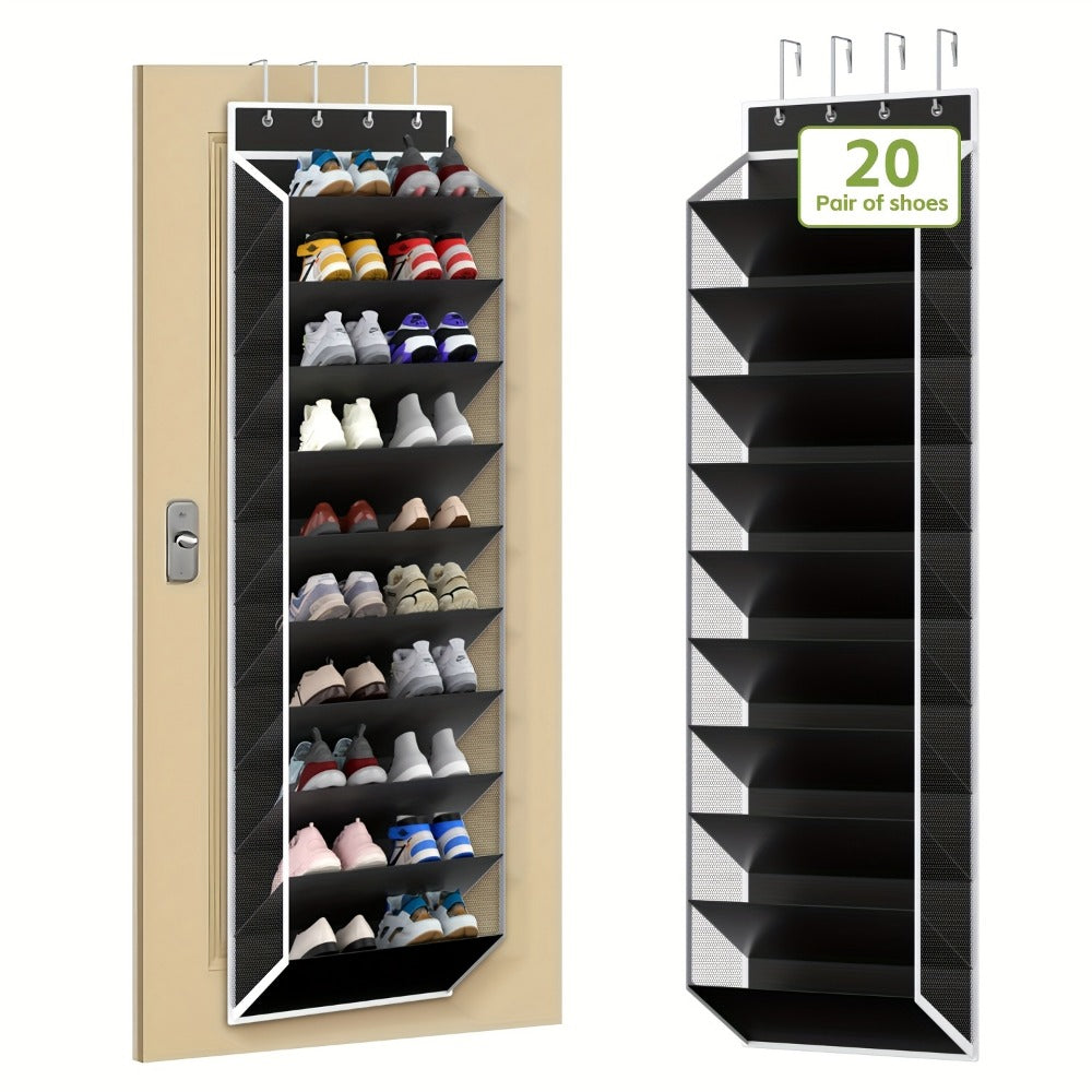 10-Tier Metal Shoe Organizer with Tool-Free Assembly for Organized Everyday Storage detail image