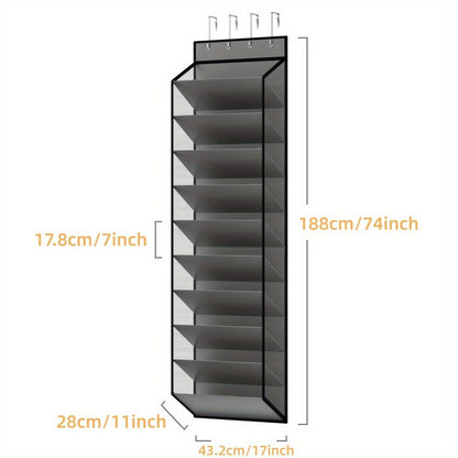 10-Tier Metal Shoe Organizer with Tool-Free Assembly for Organized Everyday Storage detail image - detail view 3