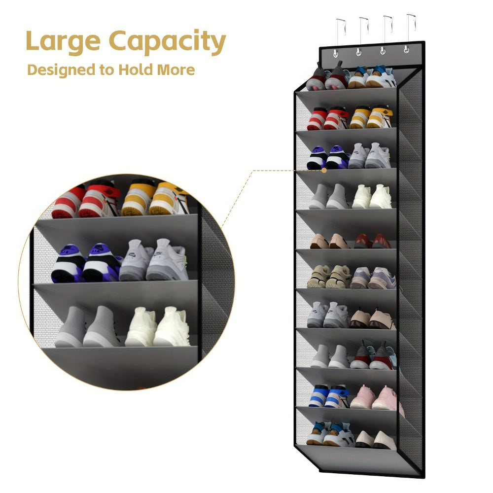 10-Tier Metal Shoe Organizer with Tool-Free Assembly for Organized Everyday Storage detail image - detail view 6