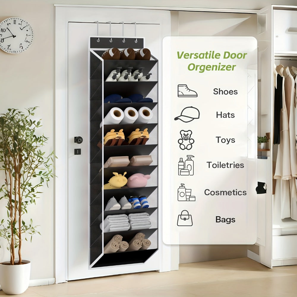 10-Tier Metal Shoe Organizer with Tool-Free Assembly for Organized Everyday Storage detail image - detail view 8
