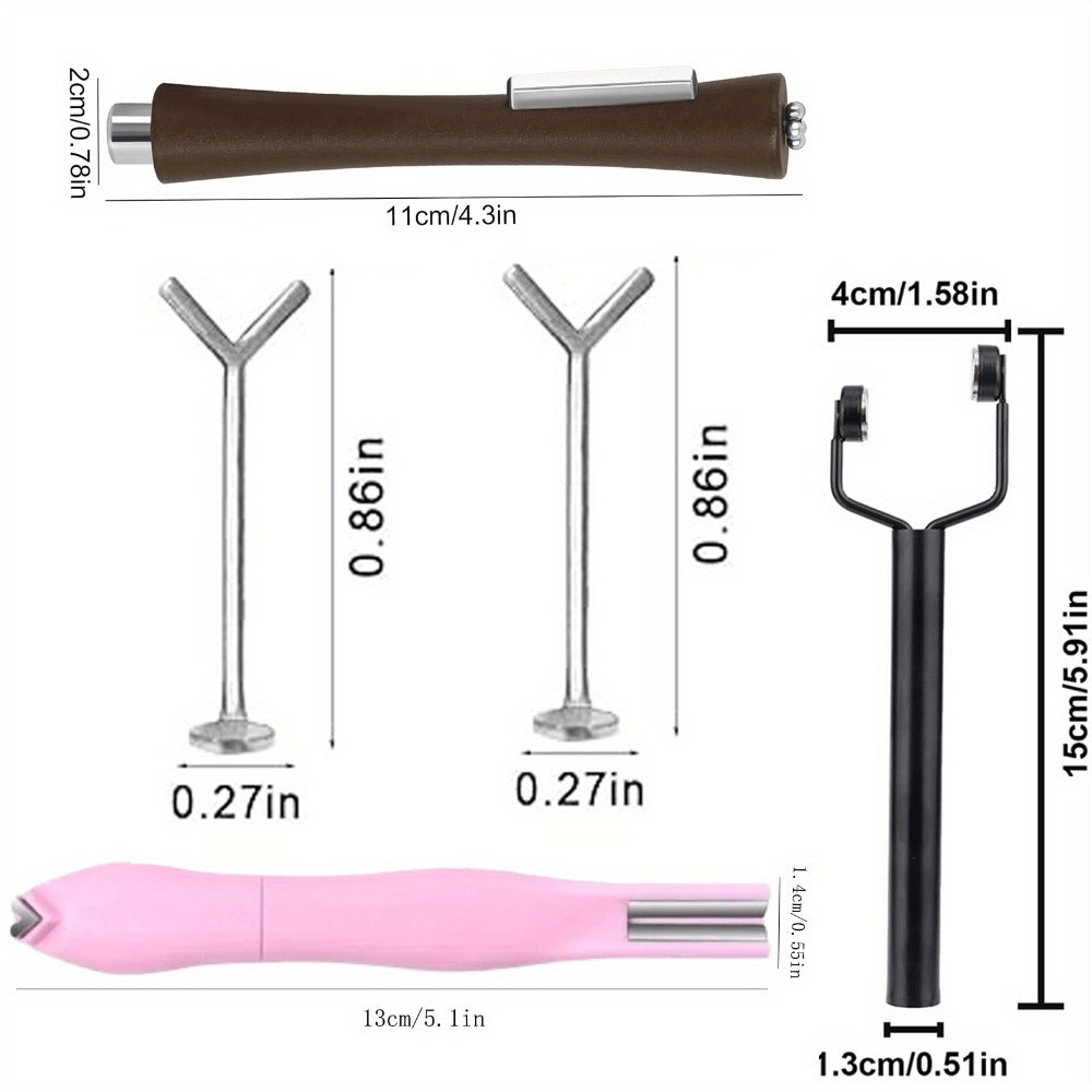 4-in-1 Y-Shaped Cat Eye Nail Magnet Stick Double Head - Heart & Multi-Pattern Magnetic Tool for Cat Eye Gel Polish Nail Art, Portable Professional Salon & Home DIY Nail Art Gift