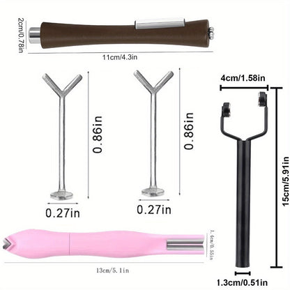 4-in-1 Y-Shaped Cat Eye Nail Magnet Stick Double Head - Heart & Multi-Pattern Magnetic Tool for Cat Eye Gel Polish Nail Art, Portable Professional Salon & Home DIY Nail Art Gift