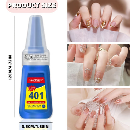 Waterproof Nail Adhesive Tabs with Nail Stickers 0.85oz Dropper Tip Bottle - Extra Strong Alcohol-Free Quick Release Long Wearing Salon Formula for Press On Nails & Nail Art Women 2 6 8 Pack Value Set