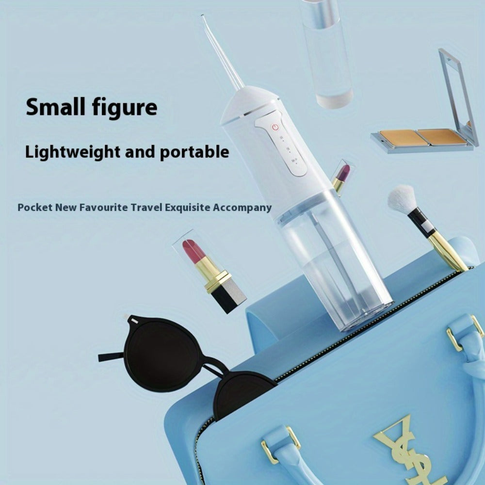 Smart Chip Water Flosser Cordless Oral Irrigator USB Rechargeable 4 Nozzles Orthodontic Tip 3 Cleaning Modes Portable Electric Dental Water Pick for Braces Gum Health Travel Home Men Women