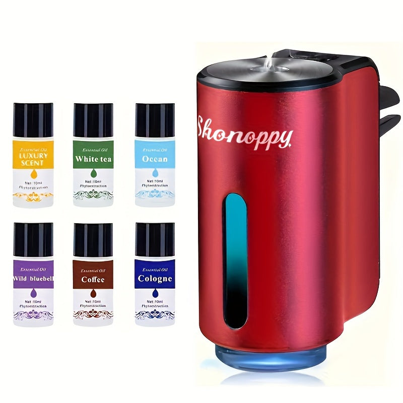(Accessory 3/10/20 Bottles 0.34oz Essential Oils Sold Separately)Smart Car Air Freshener Aroma Diffuser with 3/6/10/20pcs Essential Oils, Premium Quality, Compact Design, for Car Experience
