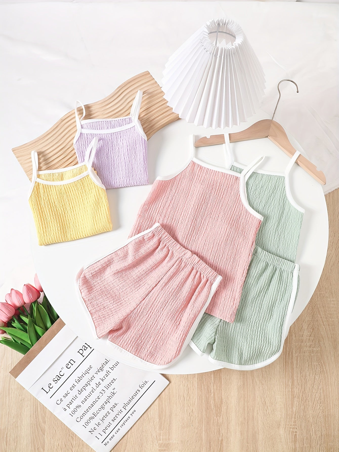 Baby Girl Casual Outfit Set - Sleeveless Summer