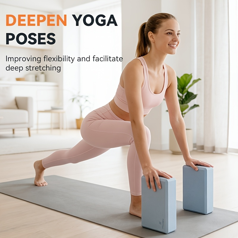 Foam Yoga Mat Set 2-Pack – EVA High-Density Non-Slip Mats for Pilates, Stretching, Meditation & Home Fitness Workouts, Lightweight & Portable