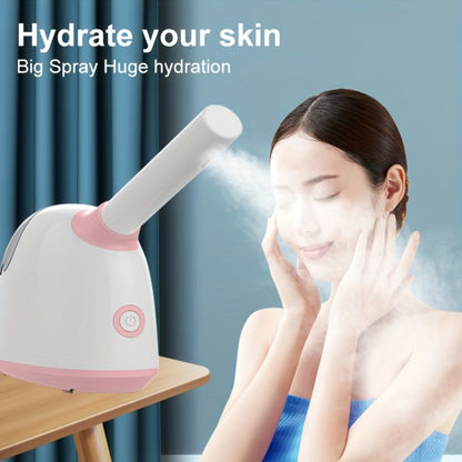 Facial Steamer Nano Ion Mist - Deep Pore Cleansing Home Spa Face Steamer with 360° Rotatable Arm, Blackhead Remover, Portable & Salon-Grade Skin Hydration Beauty Tool
