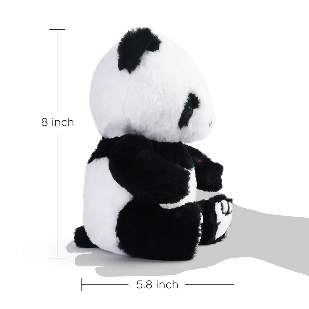 LED Light Up Panda Stuffed Animal 8 Inch – Kawaii Panda Bear Plush Toy with Soft Glow Night Light, Huggable PP Cotton Stuffed Panda for Kids Toddlers, Birthday Christmas Baby Shower Gift