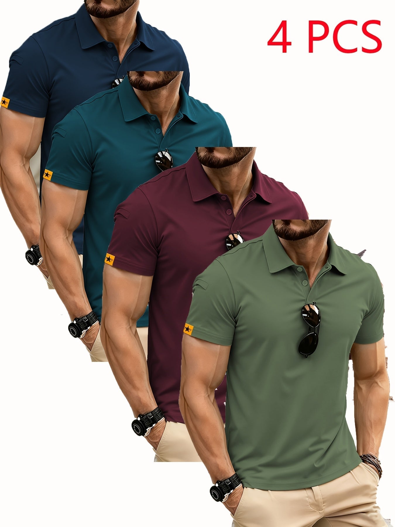 Men's Essential T-Shirt - Round Neck Short Sleeve Streetwear Style 741093