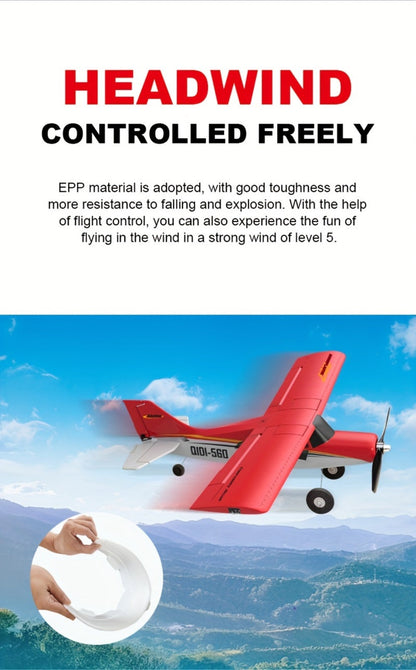 RC Airplane QIDI560 M7 Brushless Fixed Wing – 6-Channel 6-Axis Gyro Remote Control Plane with 3D Stunts, EPP Foam Aircraft, 120M Range, 2 Batteries Included, Gift for Beginners & Hobbyists