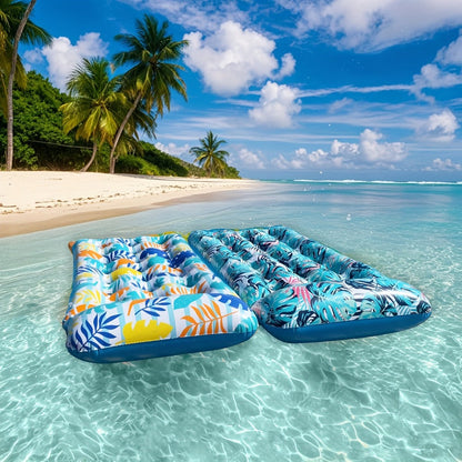 Sun Tanning Pool Float Raft for Adults – Inflatable Floating Lounge with Cup Holders, Suntanning Floaties for Swimming Pool Lake Beach, 2-Pack Mixed Colors or 4-Pack Value Set, Summer Party Gift