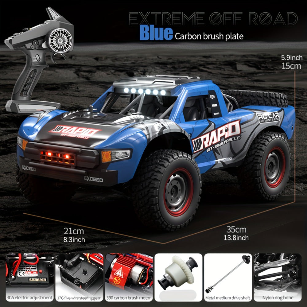 RC Off-Road Car 1:14 Scale 4WD High Speed for Adults Teens – Carbon Brush 38KM/H or Brushless PRO 50-70KM/H All-Terrain Remote Control Racing Truck Hobby Grade Birthday Christmas Gift Enthusiasts