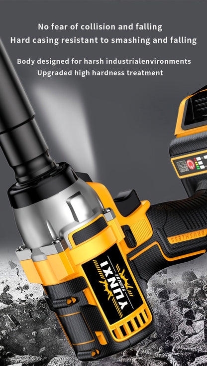 21V Cordless Impact Wrench Kit High Torque Brushless with 4000mAh Rechargeable Battery – Wireless Power Wrench Driver for Car Motorcycle Repair, DIY Home Projects, Gift for Mechanics & Men