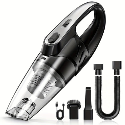 Car Vacuum Cleaner, 6000PA Super Strong Suction Handheld Vacuum, 2000mAh Large Capacity, Low Noise, Comes with Five Matching Accessories, for Car Interiors, Home, and Pet Cleaning, Pink Girly Car Accessories Gift for Women