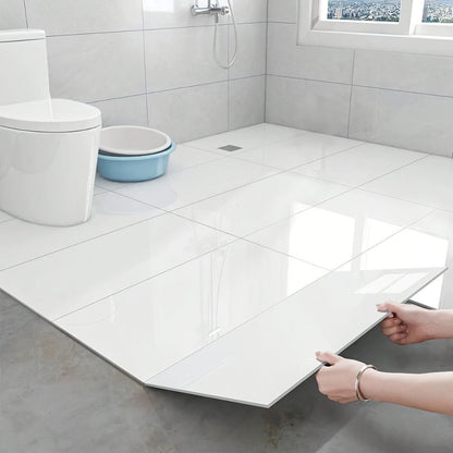 Marble Peel and Stick Wall Panels Self-Adhesive 3D Decorative Tiles - Glossy Marble Sheets for Bathroom Kitchen Living Room - Removable Vinyl Planks White Grey Black Imitation Stone DIY Home Decor
