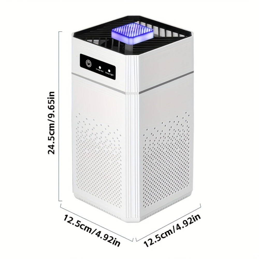 Portable Negative Ion Air Purifier with HEPA Filter, USB Powered Desktop Air Cleaner Removes Odors Dust Smoke Pollen, 51-150 m³/h Airflow, Compact Air Purifier for Bedroom Office Car Travel