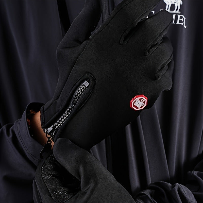 Thermal Touchscreen Gloves for Men & Women – Windproof Full-Finger Winter Gloves | Polyamide Warm Anti-Slip Outdoor Gloves | Available in 1 Pair or 3-Pack | S M L XL | Black Pink Blue